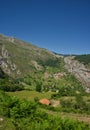 Bejes, municipality of Cantabria, Picos de Europa, Spain, famous for the dairies. Production of cheese matured in caves with Royalty Free Stock Photo