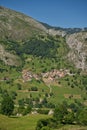 Bejes, municipality of Cantabria, Picos de Europa, Spain, famous for the dairies. Production of cheese matured in caves with Royalty Free Stock Photo