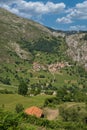 Bejes, municipality of Cantabria, Picos de Europa, Spain, famous for the dairies. Production of cheese matured in caves with Royalty Free Stock Photo