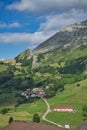 Bejes. Picturesque town of houses with stone facades located on the mountain top of the Picos de Europa in a rural setting Royalty Free Stock Photo