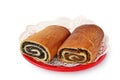 Bejgli, walnut and poppy seed rolls. Royalty Free Stock Photo