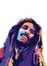 Bob marley in pop art style