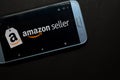 Amazon Seller dev app on Smartphone screen. Amazon is a freeware web browser developed by Amazon Mobile LLC Royalty Free Stock Photo