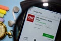 CNN Indonesia - Breaking News dev app with magnifying on Smartphone screen