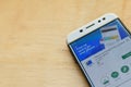 Files Go by Google dev application on Smartphone screen. Free up Space on your phone is a freeware web browser