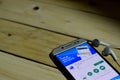 Files Go by Google dev application on Smartphone screen. Free up space on your phone