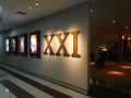 XXI cinema inside a shopping mall. 21 Cinemas is the second largest cinema chain in Indonesia