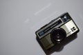 Old film camera. White background close-up. Vintage photo Royalty Free Stock Photo