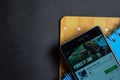 Garena Free Fire dev app on Smartphone screen. Royalty Free Stock Photo