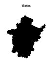 Bekes outline map Royalty Free Stock Photo