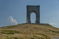 Beklemeto pass road, monument