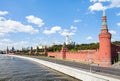 Beklemishevskaya Tower and Red Kremlin Walls Royalty Free Stock Photo