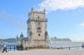 Belem Tower and Tagus River from outside, Lisbon,Portugal