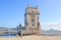 View of Belem Tower and Tagus River, Lisbon,Portugal