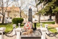 BELA CRKVA, SERBIA - APRIL 19, 2022: Red Army Soviet WWII war memorial of bela crkva, Sloboda memorial. It is a communist soviet