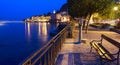View of Belagio near Lake Como by night