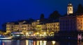 View of Belagio near Lake Como by night