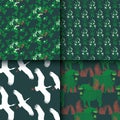 Belarus. Animalistic and floral collection of patterns in green