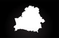 Belarus black and white country border map logo design Royalty Free Stock Photo