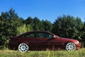 Belarus, Brest - August 04, 2019: BMW E46 sports car front view. Photographing a modern car in the parking lot in Brest. Royalty Free Stock Photo