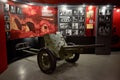 Belarus. Brest Fortress. Exhibit of the Museum of Defense of the Brest Fortress-Hero. The cannon of the Second World War. M Royalty Free Stock Photo