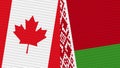 Belarus and Canada Two Half Flags Together Royalty Free Stock Photo