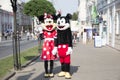 .People in costumes Disney Heroes Mickey Mouse