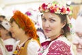 Portrait of a girl in Slavic national dress