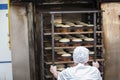 Woman baker at work