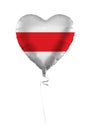 Belarus concept. Balloon with Belarussian flag isolated on white background. Education, charity, emigration, travel and learning