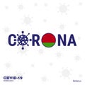 Belarus Coronavirus Typography. COVID-19 country banner