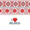 Belarus embroidered background