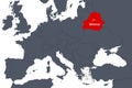 Belarus on Europe outline map with countries borders Royalty Free Stock Photo