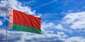 Belarus flag on a blue sky background. 3d illustration Royalty Free Stock Photo