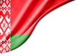 Belarus flag. 3d illustration. with white background space for text Royalty Free Stock Photo