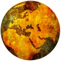 belarus flag on globe map