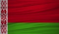 belarus flag vector. Vector belarus flag blowig in the wind. Royalty Free Stock Photo