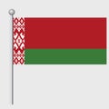 Belarus flag vector template background realistic copy Royalty Free Stock Photo