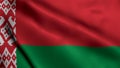 Belarus Flag. Waving Fabric Satin Texture Flag of Belarus 3D illustration.