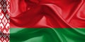 Belarus Flag. Flag of Belarus. Waving Belarus Flags. 3D Realistic Background Illustration in Silk Fabric Texture Royalty Free Stock Photo