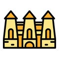 Belarus fortresses icon vector flat