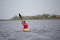 .The Belarusian athlete trains in rowing