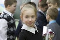 Portrait of a schoolgirl of primary school