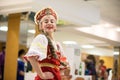 The girl in the national Russian costume