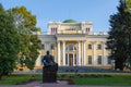 Belarus, Gomel, Rumyantsev-Paskevich Palace and monument of Count Rumyantsev N.P