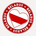 Belarus heart flag badge.