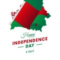 Belarus Independence day. Belarus map. Vector illustration.