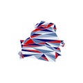 Belarus map geometric colorful polygon style design Royalty Free Stock Photo