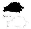 Belarus map silhouette