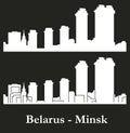 Belarus, Minsk city silhouette